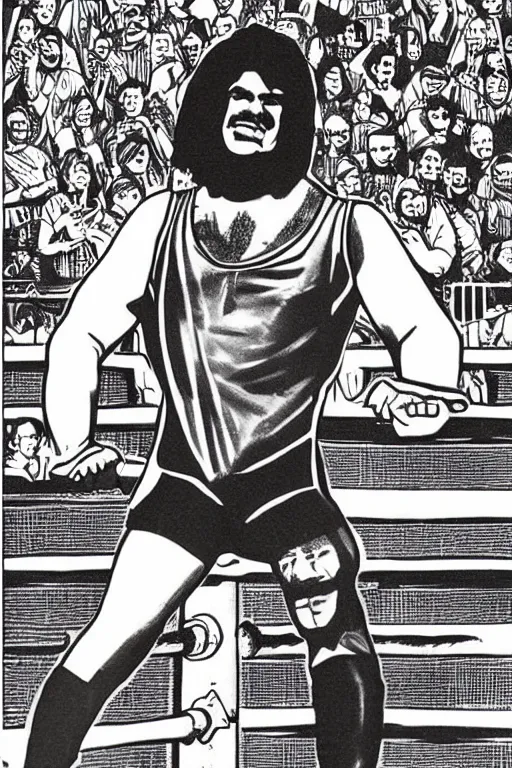 Prompt: detailed illustration, anthony albanese as a 1 9 8 0 s wrestling action figure