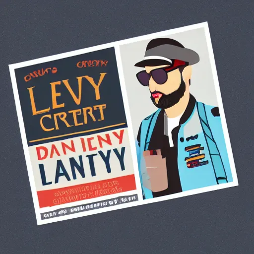 Image similar to schitts creek dan levy sticker art, svg vector, adobe - illustrator