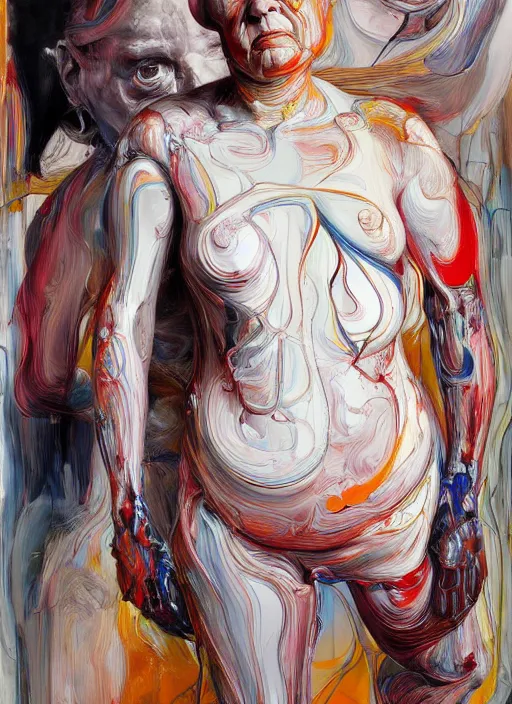 Image similar to it is only with the heart that one can see rightly ; what is essential is invisible to the eye. full body by jenny saville, scifi, neo - gothic, intricate, rich deep colors. part by james jean, part by adrian ghenie and gerhard richter.