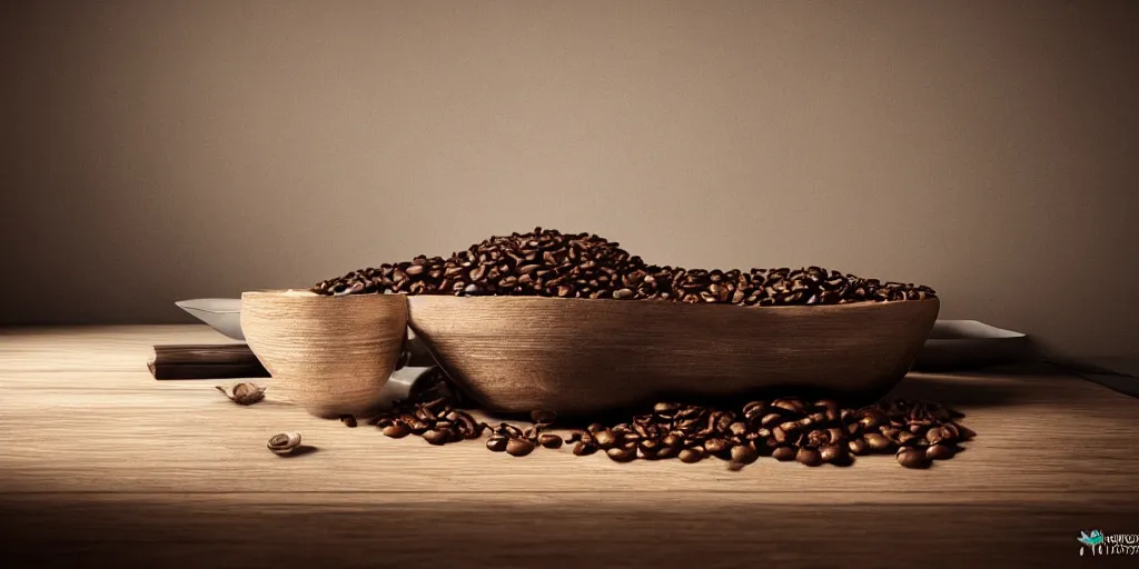 Prompt: Bathtub full of coffee beans, unreal 5, hyperrealistic, realistic, photorealistic, dynamic lighting, highly detailed, cinematic landscape, studio landscape, studio lighting