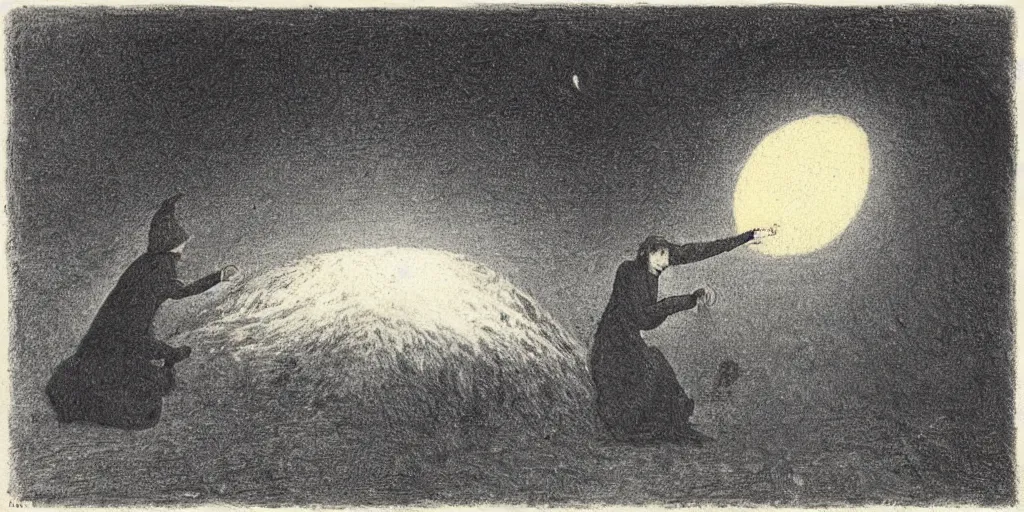 Image similar to strange aura in the style of Theodor Severin Kittelsen