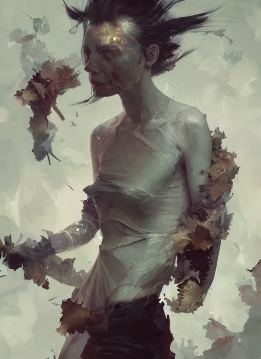Prompt: photorealistic by michael komarck, greg rutkowski, victo ngai, artgerm, willem claesz heda and j. dickenson, the human capacity to abstract discrete categories over continuous phenomenon constitutes perhaps our greatest blessing and curse