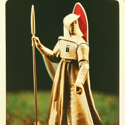 Prompt: action figure of jean d'arc advertising photograph, photographic, hyperreal, 3 5 mm