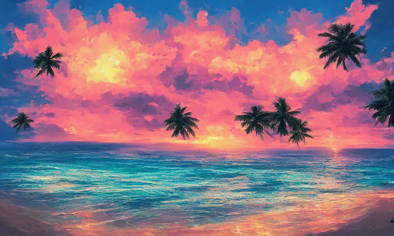 Image similar to paradise beach by alena aenami artworks in 4 k