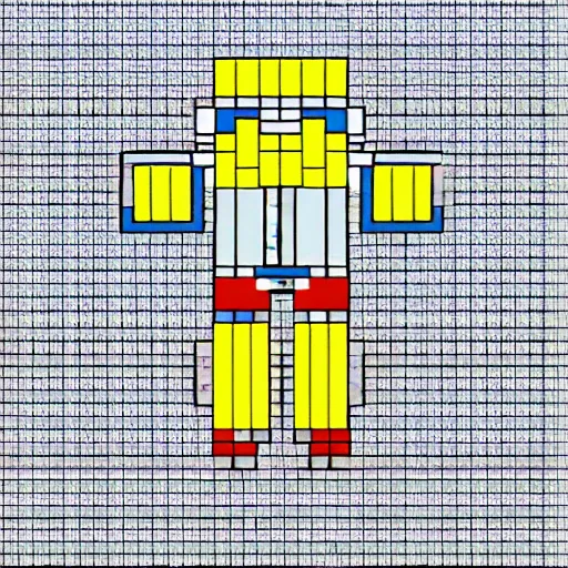 Image similar to pixel art of a cute robot