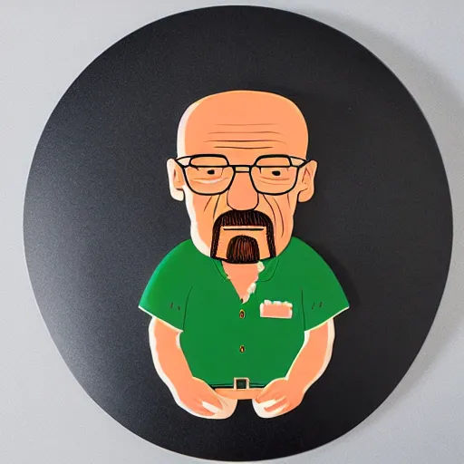 Image similar to pizza in the shape of walter white, promotional material, 4 k, professional photography