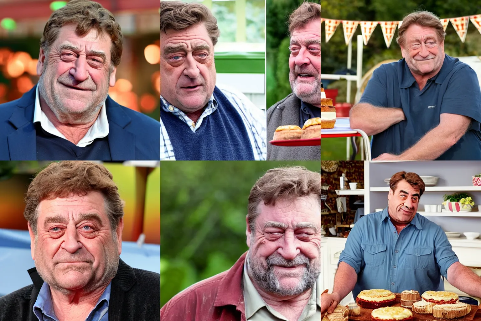 Prompt: John Goodman in the great British bake off