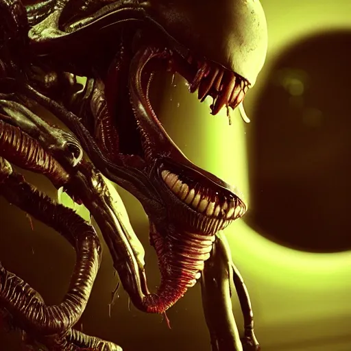 Prompt: xenomorph from alien isolation