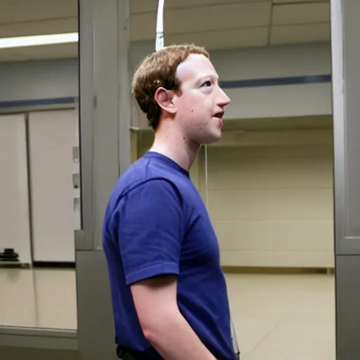 Image similar to mark zuckerberg as a school janitor, candid photograph