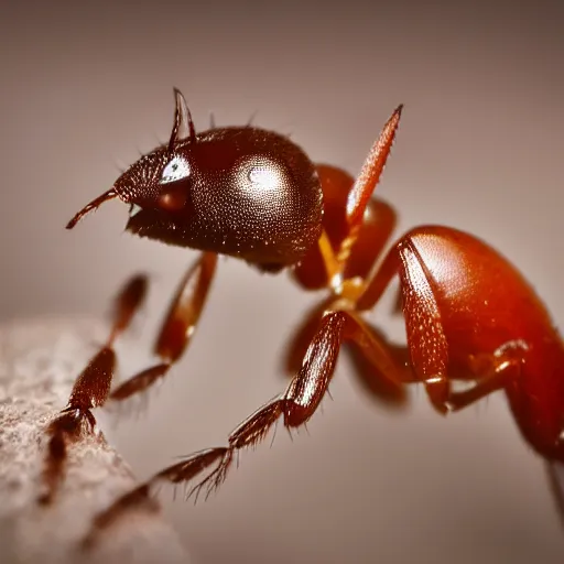 Image similar to an award winning portrait photo of an ant