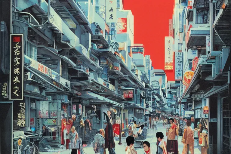 Prompt: japanese science - fiction street, zeen chin