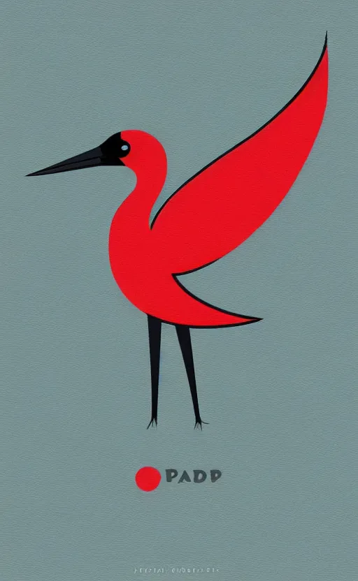 Image similar to poker card style, simple, modern look, solid colors, colorful, japanese crane bird in center, pines symbol in the corners, front modern game card, vivid contrasts, for junior, smart design