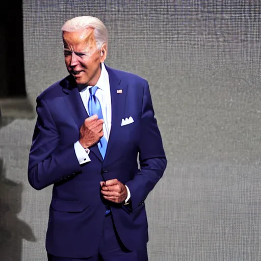 Image similar to joe biden cries on stage