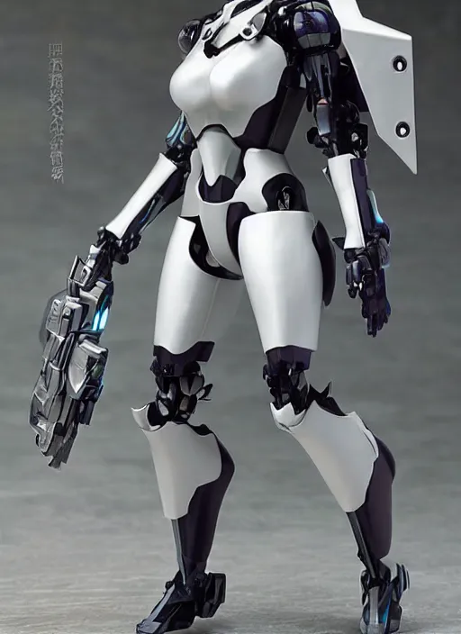 Prompt: Girl in mecha cyber Armor, portrait of the action figure of a girl, with bare legs，in the style of Ghost in the Shell，anime figure