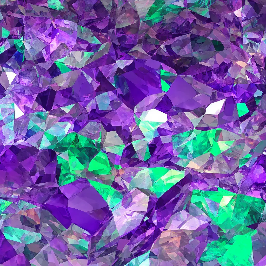 Image similar to amethyst geo stylized gemstone multicolorful global illumination ray tracing advended technologie