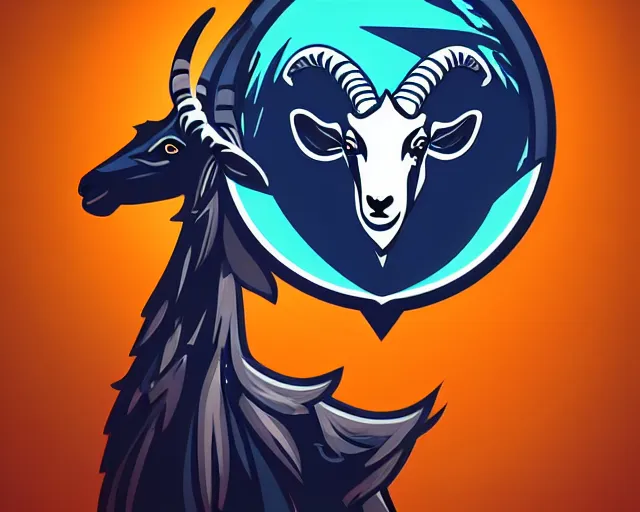 Image similar to goat esports logo vector art, logo design, esports, deep focus, d & d, fantasy, intricate, elegant, highly detailed, digital painting, artstation, concept art, matte, sharp focus, illustration, hearthstone,