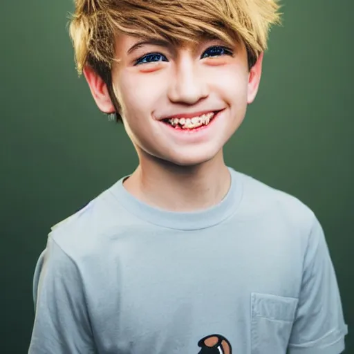 Prompt: A medium shot anime portrait of a young smiling anime boy child with extremely short curly wavy light blonde hair and blue eyes, buzzed sides, brown hair, blue-eyed, chubby face, very young, 4yr old, medium shot portrait, wavy and short top hair, his whole head fits in the frame, solid color background, flat anime style shading, head shot, 2d digital drawing by Stanley Artgerm Lau, WLOP, Rossdraws, James Jean, Andrei Riabovitchev, Marc Simonetti, and Sakimi chan, trending on artstation