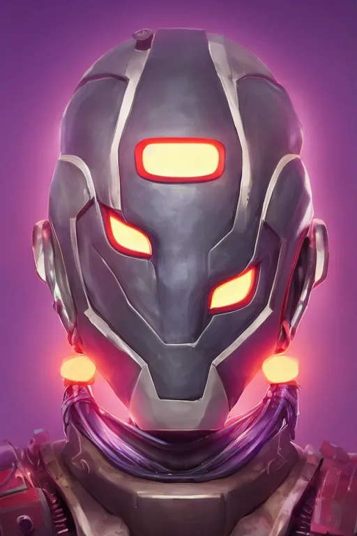 Image similar to epic mask helmet robot ninja portrait stylized as fornite style game design fanart by concept artist gervasio canda, behance hd by jesper ejsing, by rhads, makoto shinkai and lois van baarle, ilya kuvshinov, rossdraws global illumination radiating a glowing aura global illumination ray tracing hdr render in unreal engine 5