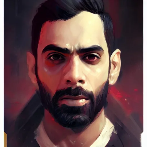 Image similar to A portrait of Rahul Kohli, sith, star wars art, art by greg rutkowski, matte painting, trending on artstation