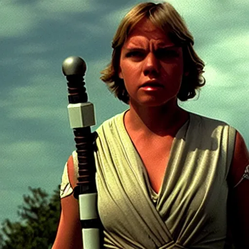 Prompt: andrea the giant as luke skywalker in star wars