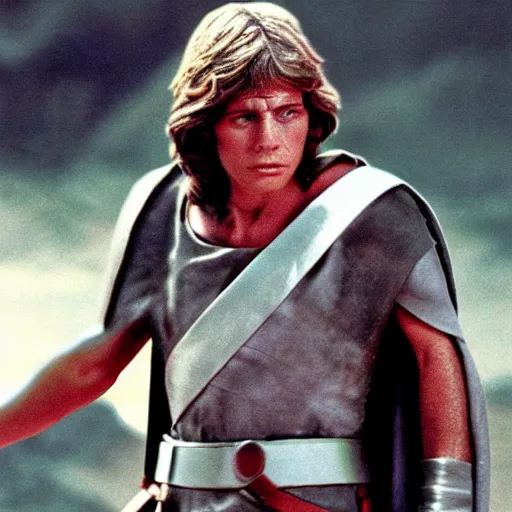 Prompt: a film still of david ( from the bible ) in star wars 1 9 7 7, realistic, photorealistic