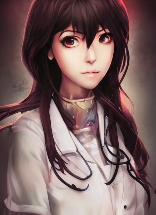 Prompt: beautiful portrait of a female Doctor who looks like Mio Naruse the testament of sister devil anime , character design by Ross Tran, artgerm detailed, soft lighting