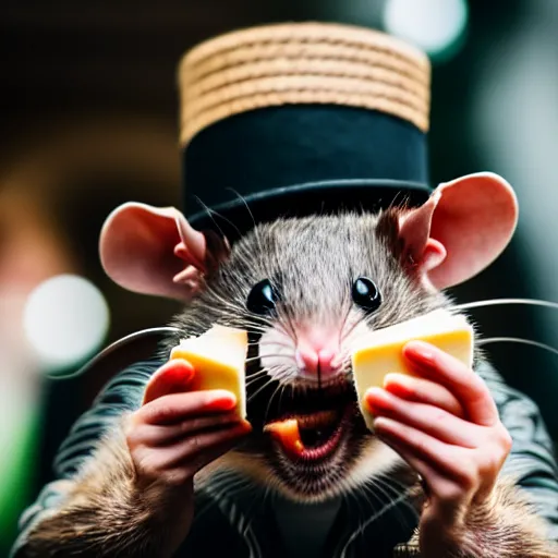 computer mouse eating cheese