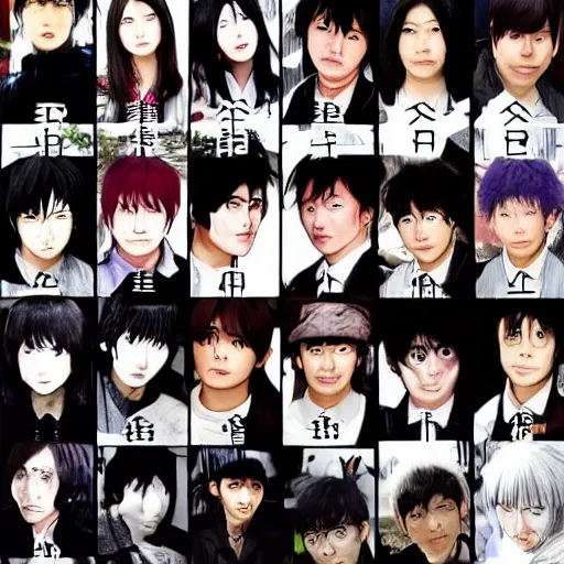 Image similar to A single face starting at the camera, by Junji itou KAZUO UMEZZ KEI TOUME TOMOKI IZUMI KENTARO MIURA Q HAYASHIDA SUI ISHIDA KAORI YUKI MATSURI AKINO