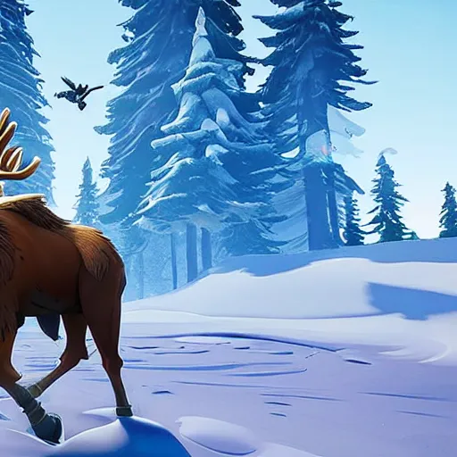 Image similar to a moose in Fortnite creative