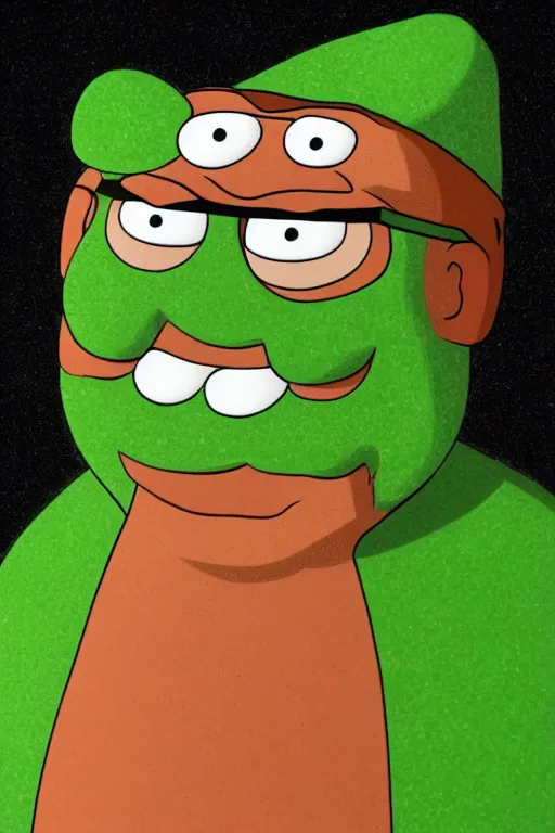 Prompt: 📷 peter griffin is pea, made of food, head portrait, dynamic lighting, 4 k