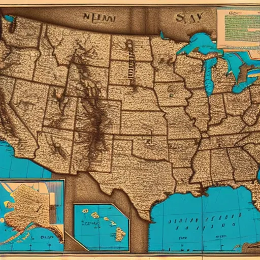 Image similar to map of the US but theres a new state named Scimble