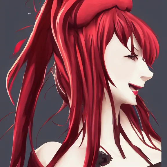 Image similar to christina rene hendricks as a highschool dxd demon character, body covered, d & d, fantasy, highly detailed, digital art, trending on artstation, smooth, sharp focus, illustration, art by peter tang and artgem