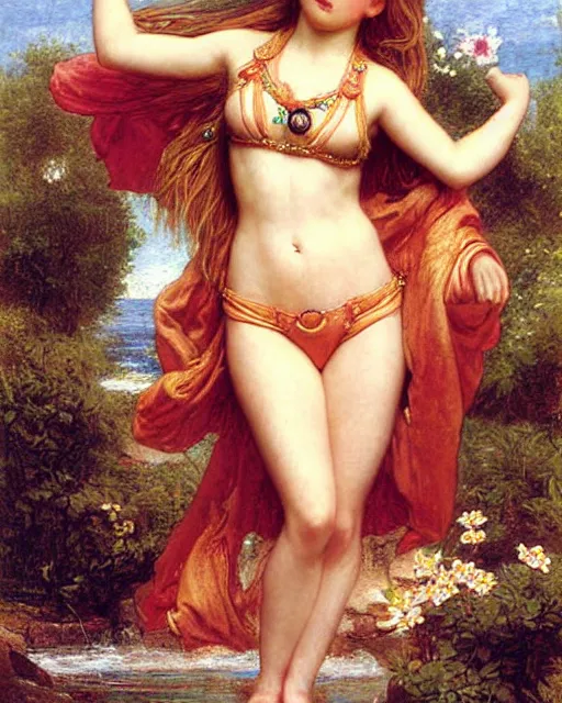 Prompt: bikini goddess by sophie anderson