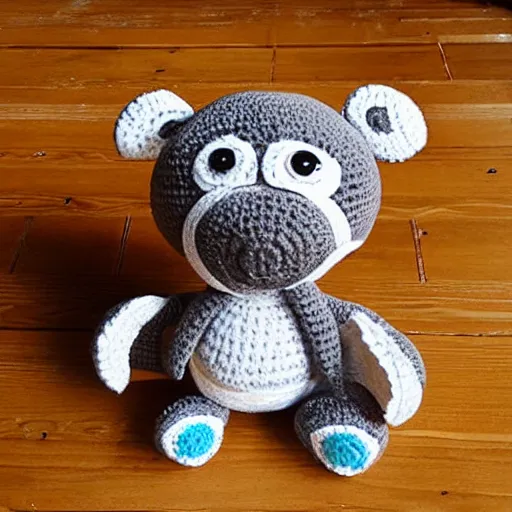 Prompt: cute crocheted plush toy