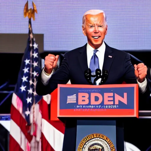 Prompt: Joe Biden Getting Punched on Stage, photo