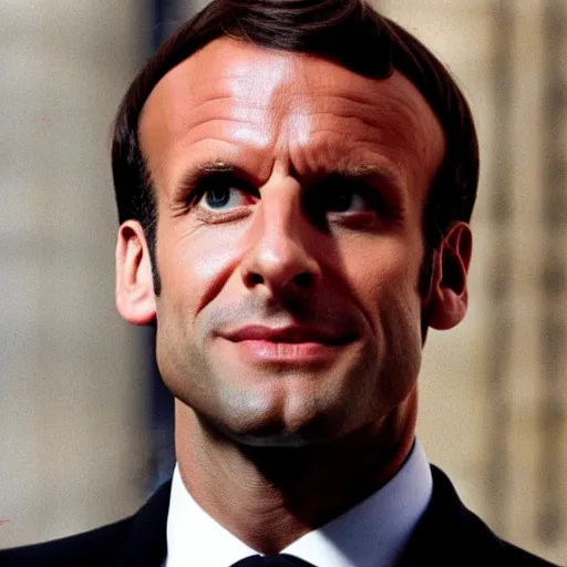 Image similar to Emmanuel Macron with a beard in American Psycho (1999)