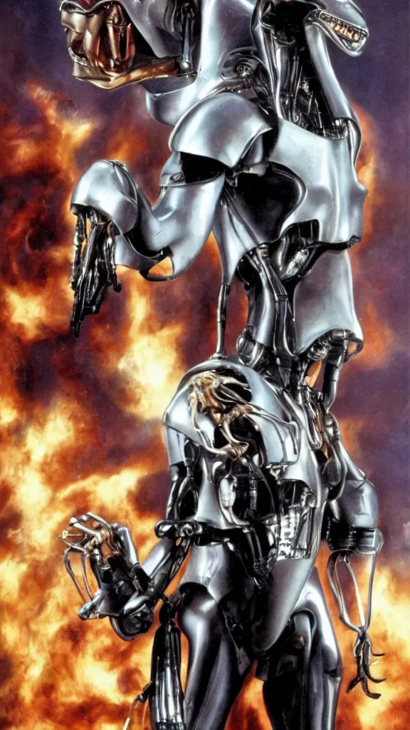 Prompt: jar jar binks as the terminator t - 1 0 0 0