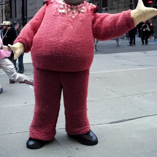 Image similar to patrick star 1980s new york street performer