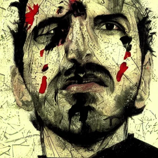 Image similar to Serj Tankian by Dave McKean