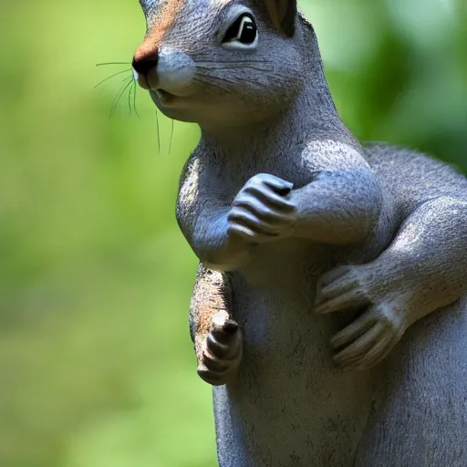 Image similar to A statue of liberty if it was a squirrel