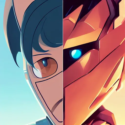 Image similar to face icon stylized minimalist robotech, loftis, cory behance hd by jesper ejsing, by rhads, makoto shinkai and lois van baarle, ilya kuvshinov, rossdraws global illumination