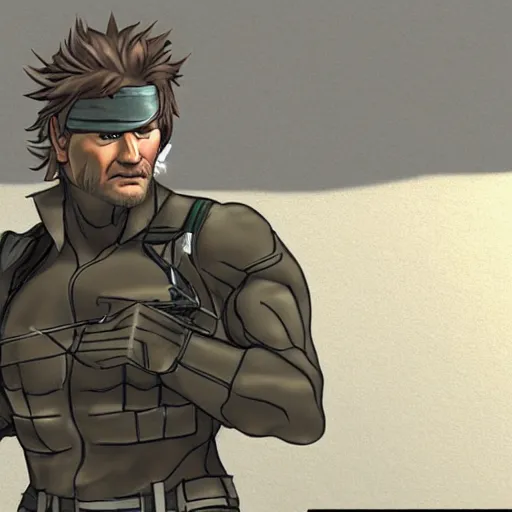 Prompt: Solid snake as a real snake