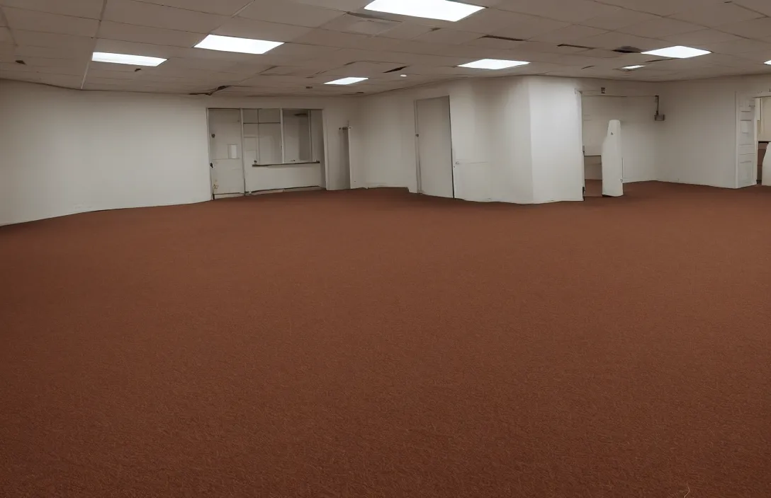 Prompt: empty round brown room