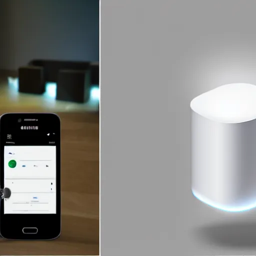 Prompt: Samsung SmartThings, concept art, designed by Elon Musk and Joongwon Jeong, studio ambient lighting