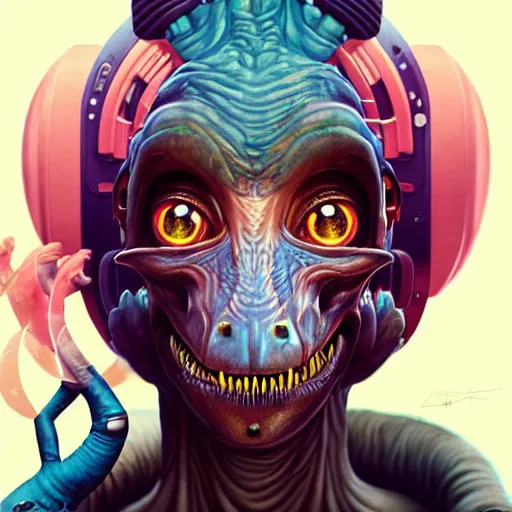 Image similar to Lofi bioPunk portrait tyrannosaurs rex Pixar style by Tristan Eaton Stanley Artgerm and Tom Bagshaw