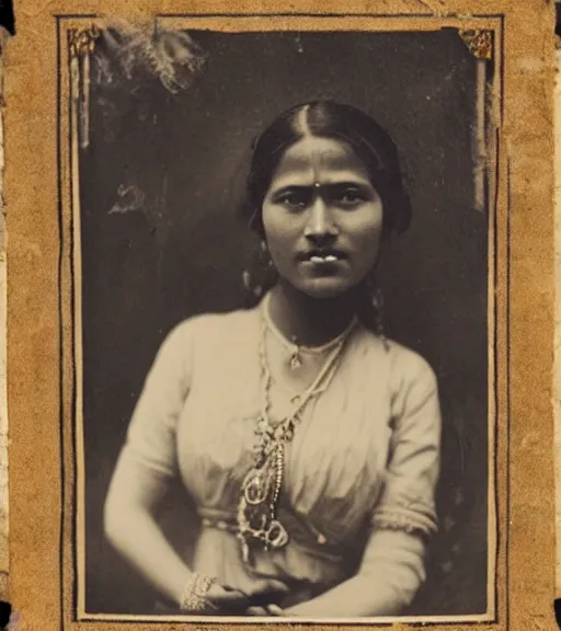 Prompt: vintage_portrait_photo_of_a_beautiful_nepalese_Victorian maiden in the himalayas