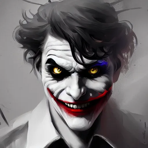 Image similar to joker, paint by Wenjun Lin