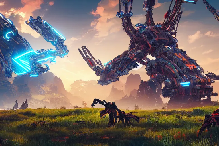 Image similar to rollerback machine mecanical creature robot of horizon forbidden west horizon zero dawn bioluminiscence global illumination ray tracing hdr fanart arstation by ian pesty and alena aenami artworks in 4 k