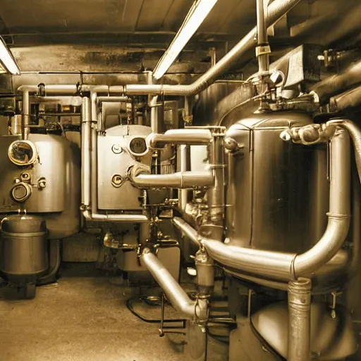 Image similar to boiler room, color photograph