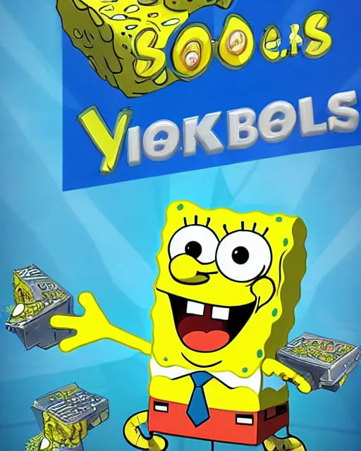 Prompt: Spongebob mobile game ad